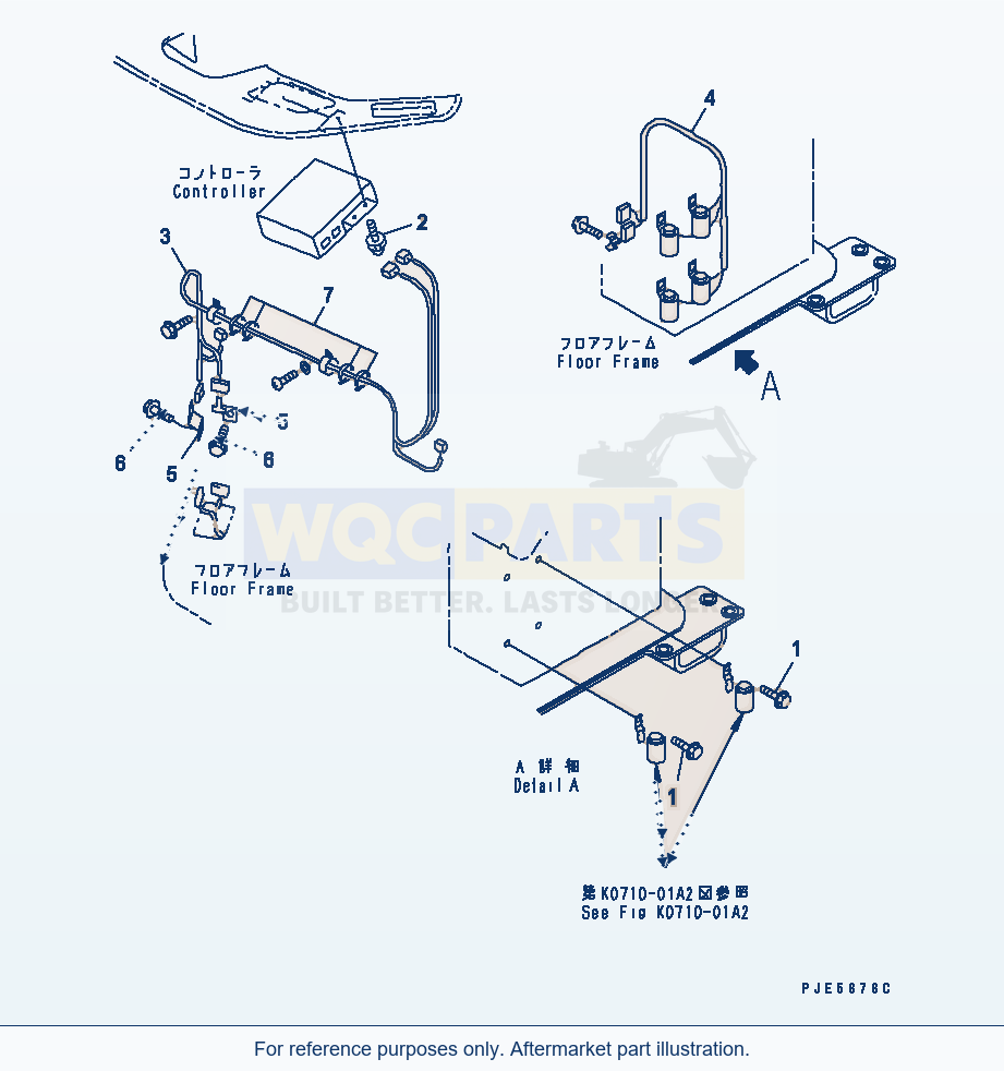 Komatsu WA320-3 Heater (Electrical System) (With Heater) parts diagram