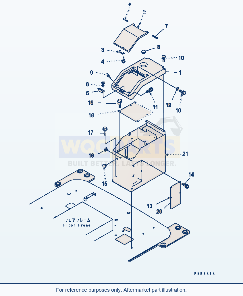 Komatsu WA320-3 L.H. Console Box(#53001-54146) parts diagram