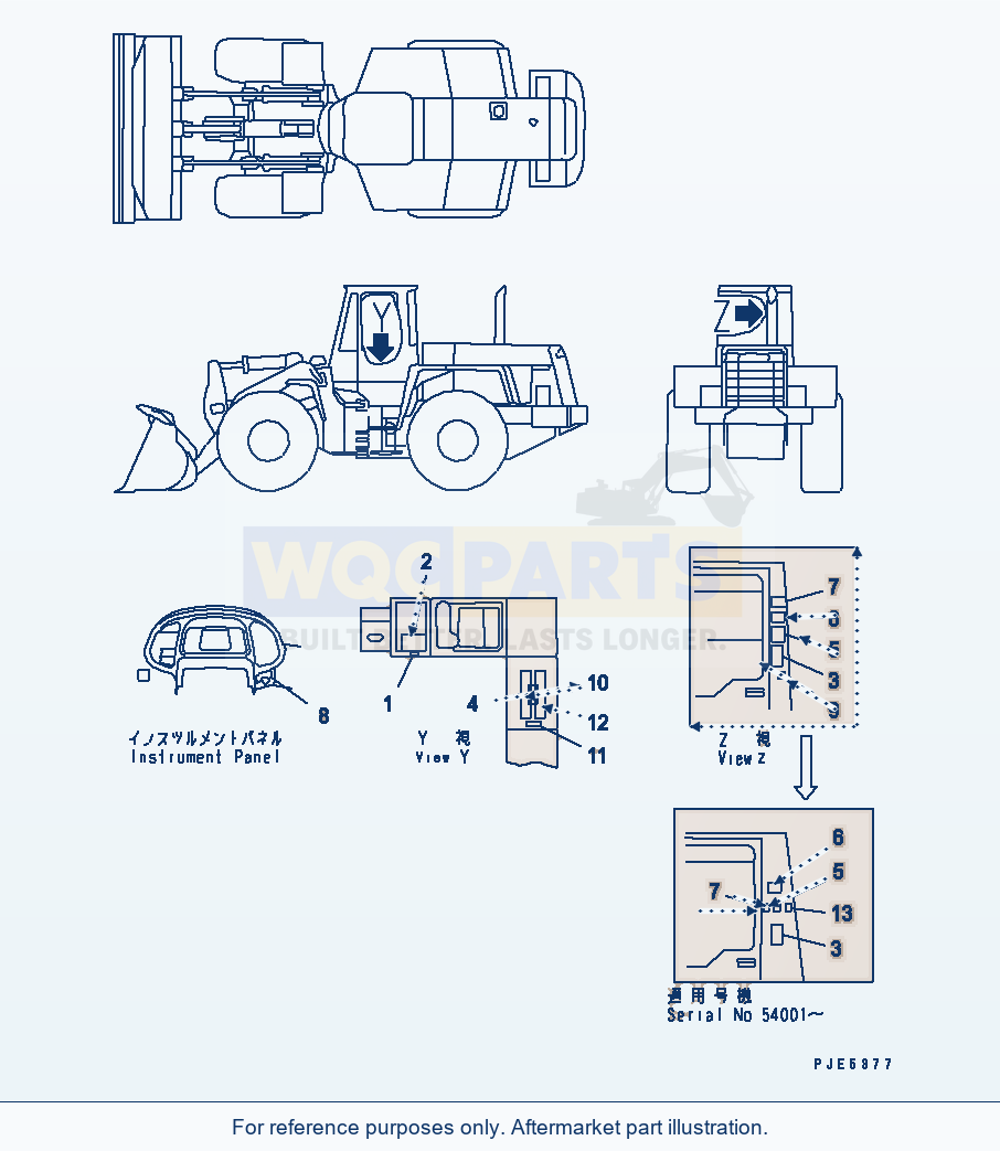 Komatsu WA320-3 Marks And Plates (Cab Inside) (Russian) parts diagram