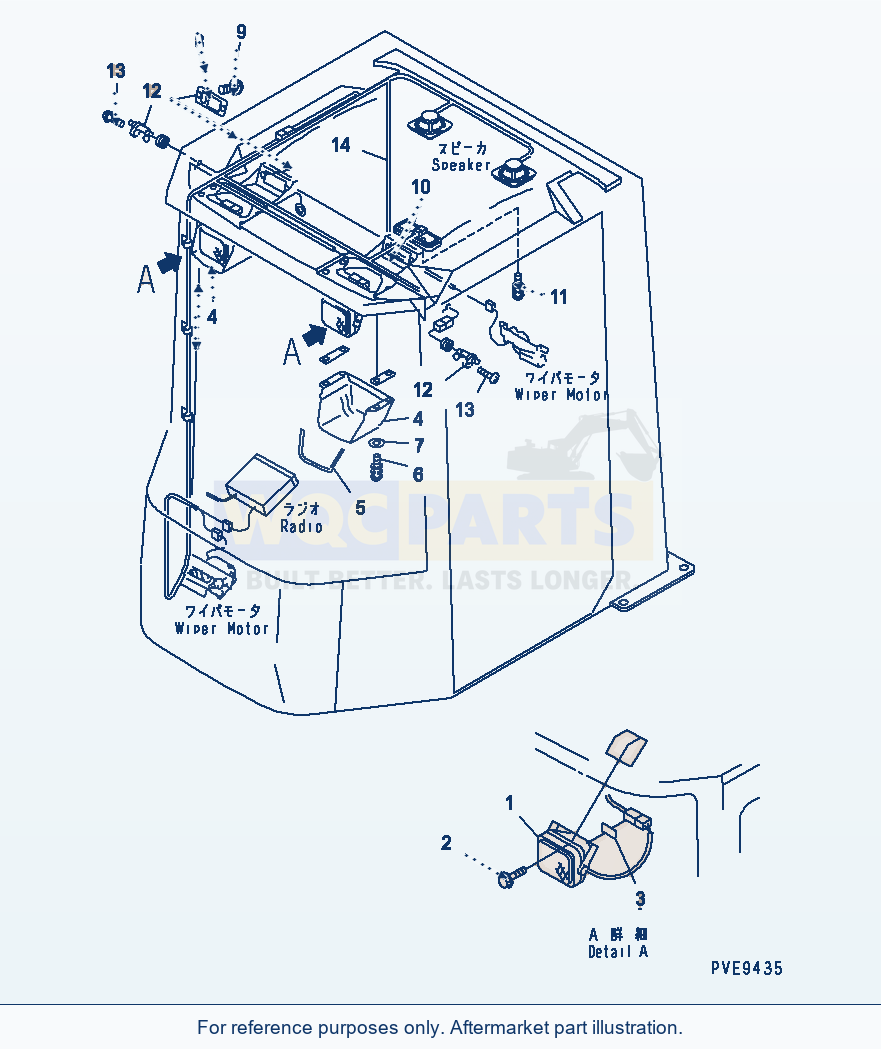 Komatsu WA320-3 Operator'S Cab (Electrical System)(#54001-) parts diagram