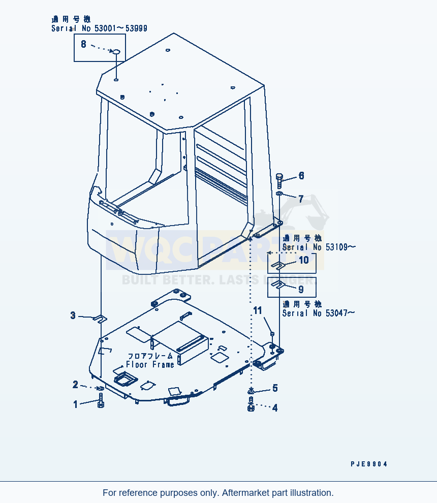 Komatsu WA320-3 Operator'S Cab (Mounting Parts) parts diagram