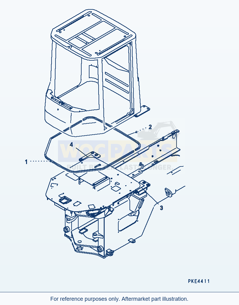 Komatsu WA320-3 Operator'S Cab (Seal) parts diagram