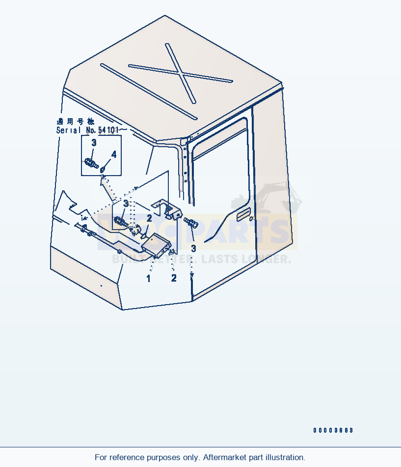 Komatsu WA320-3 Radio, Am/Fm parts diagram