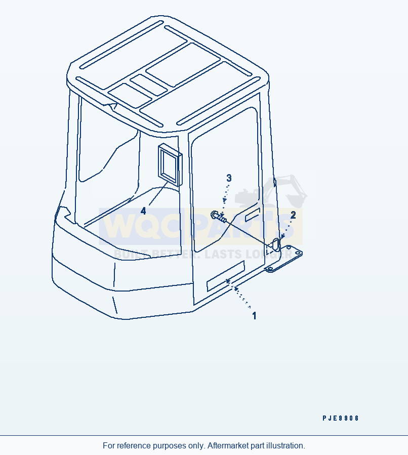 Komatsu WA320-3 Rops Cab (Plate Mark)(#53001-53999) parts diagram