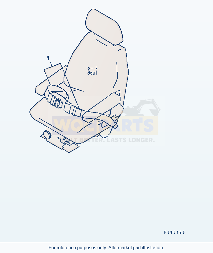 Komatsu WA320-3 Seat Belt parts diagram