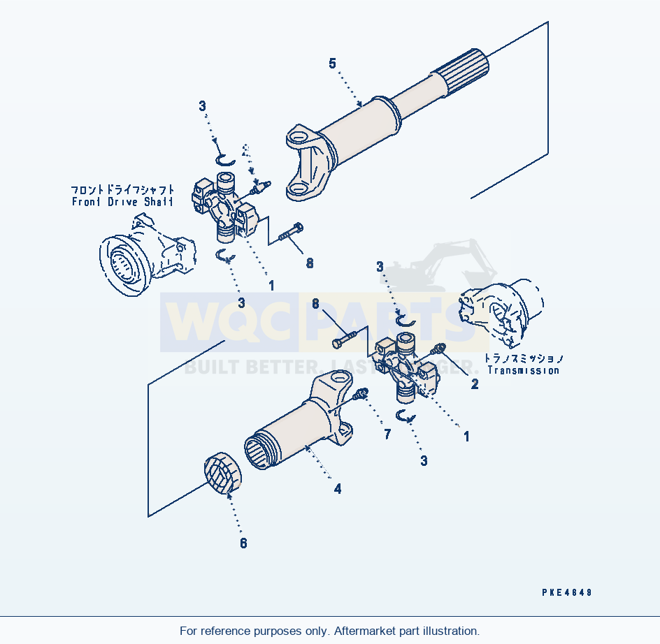 Komatsu WA320-3 Drive Shaft (Center) Serial 53001-UP parts diagram