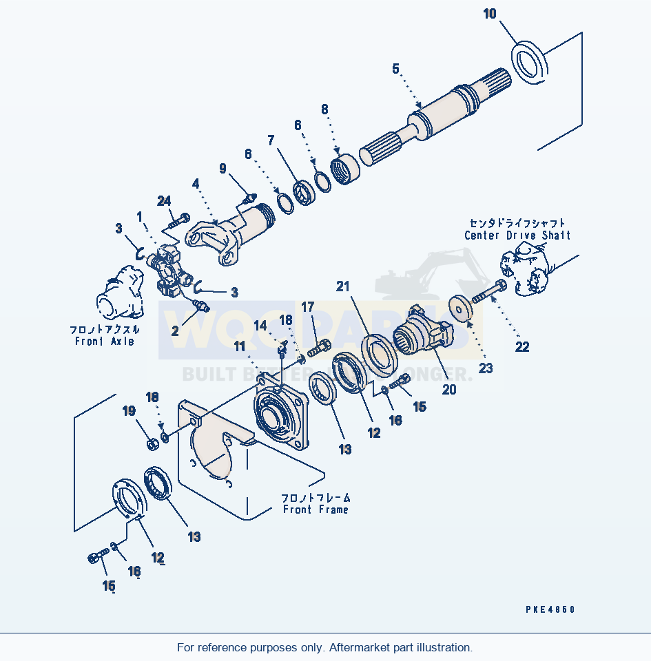 Komatsu WA320-3 Drive Shaft (Front) Serial 53001-UP parts diagram