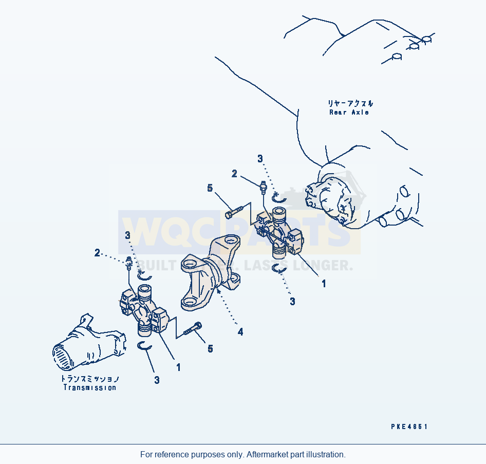 Komatsu WA320-3 Drive Shaft (Rear) Serial 53001-UP parts diagram