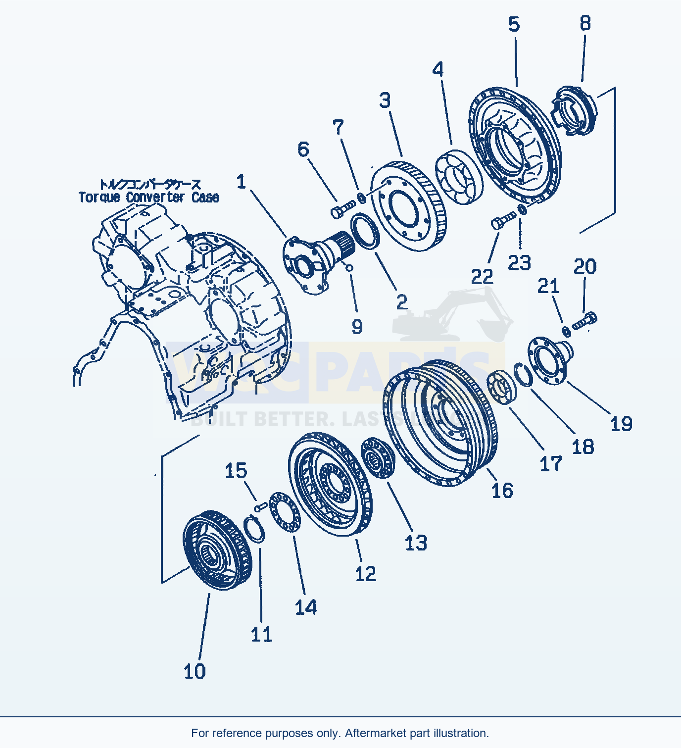 Komatsu WA320-3 Torque Converter(#50001-) parts diagram