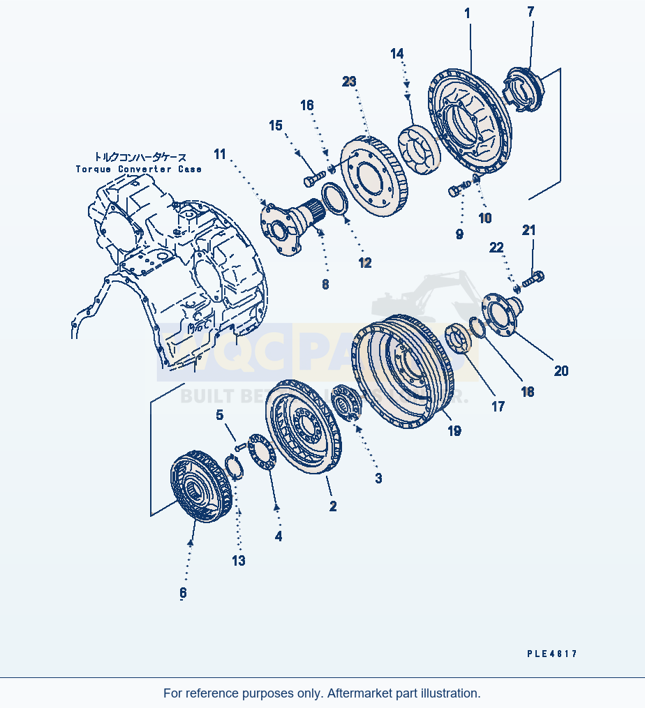 Komatsu WA320-3 Torque Converter Serial 53001-UP parts diagram