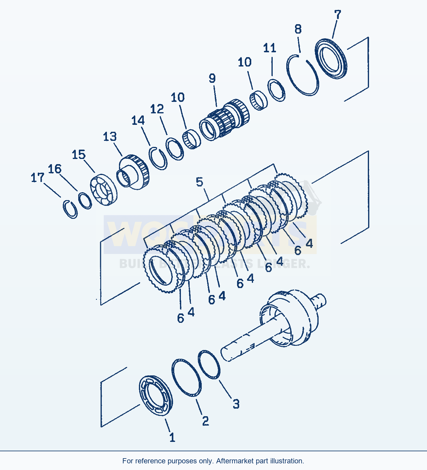 Komatsu WA320-3 Transmission (1St Clutch)(#50001-) parts diagram