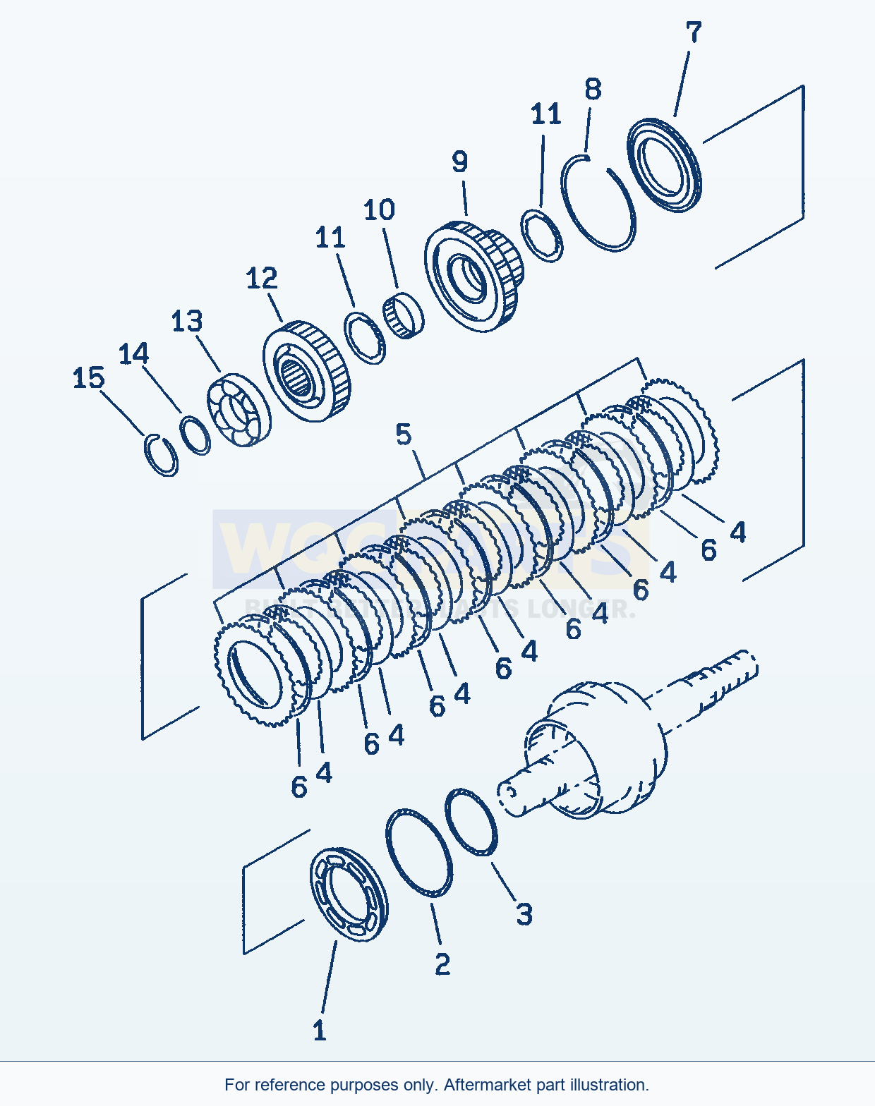 Komatsu WA320-3 Transmission (2Nd Clutch)(#50001-) parts diagram
