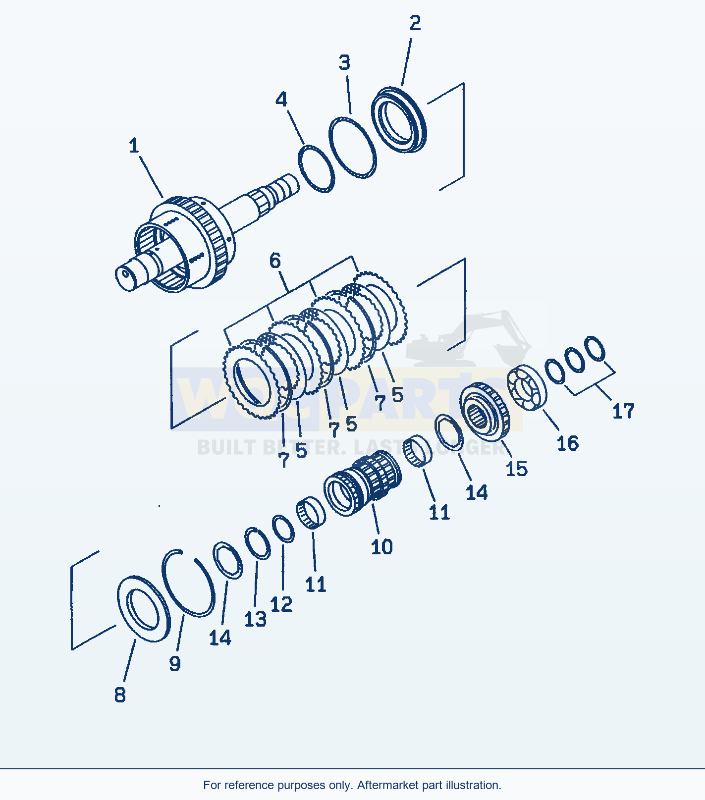Komatsu WA320-3 Transmission (4Th Clutch)(#50001-) parts diagram