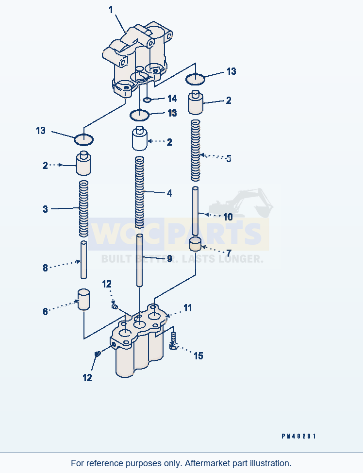 Komatsu WA320-3 Transmission Accumulator Valve(#50001-) parts diagram