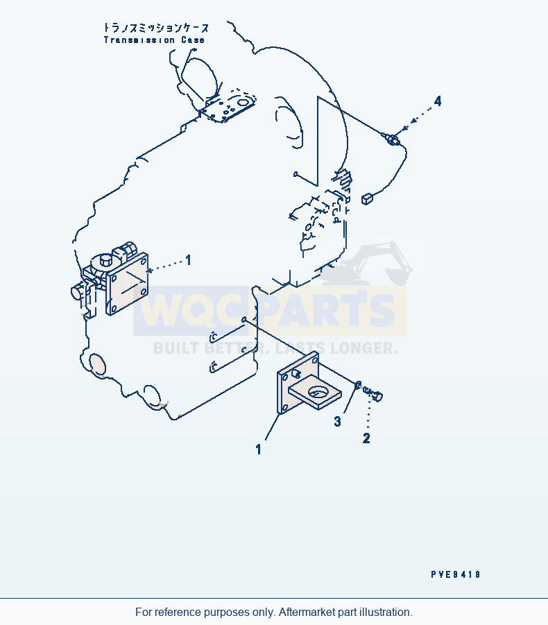 Komatsu WA320-3 Transmission Attachment Bracket(#54001-) parts diagram
