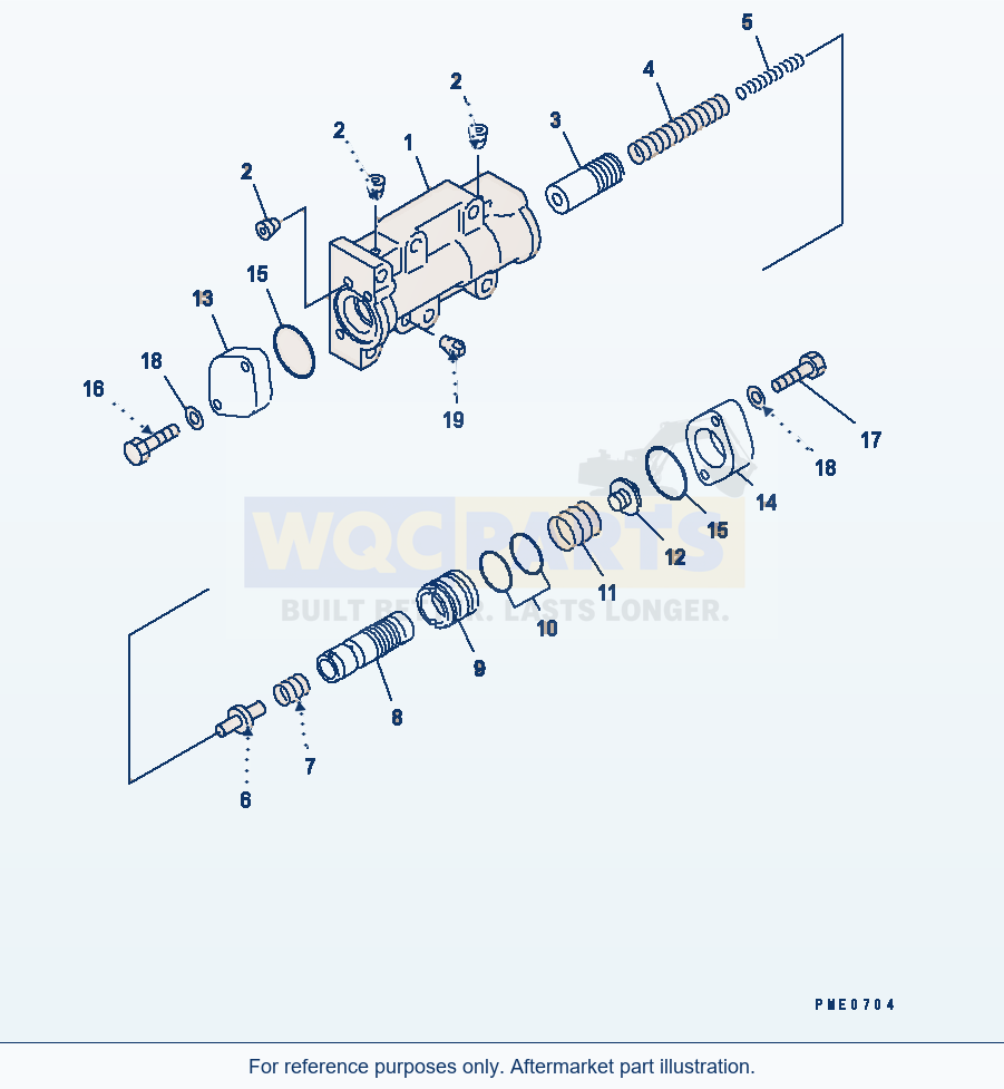 Komatsu WA320-3 Transmission Modulate Valve(#50001-) parts diagram