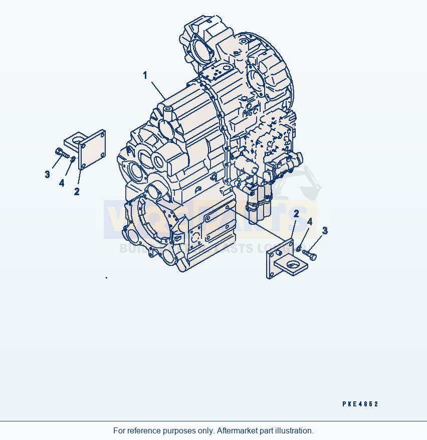 Komatsu WA320-3 Transmission (Mounting Bracket) parts diagram