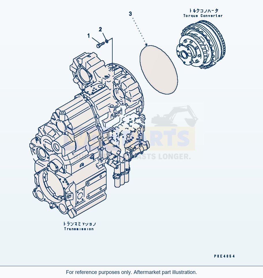 Komatsu WA320-3 Transmission (Mounting Parts) parts diagram