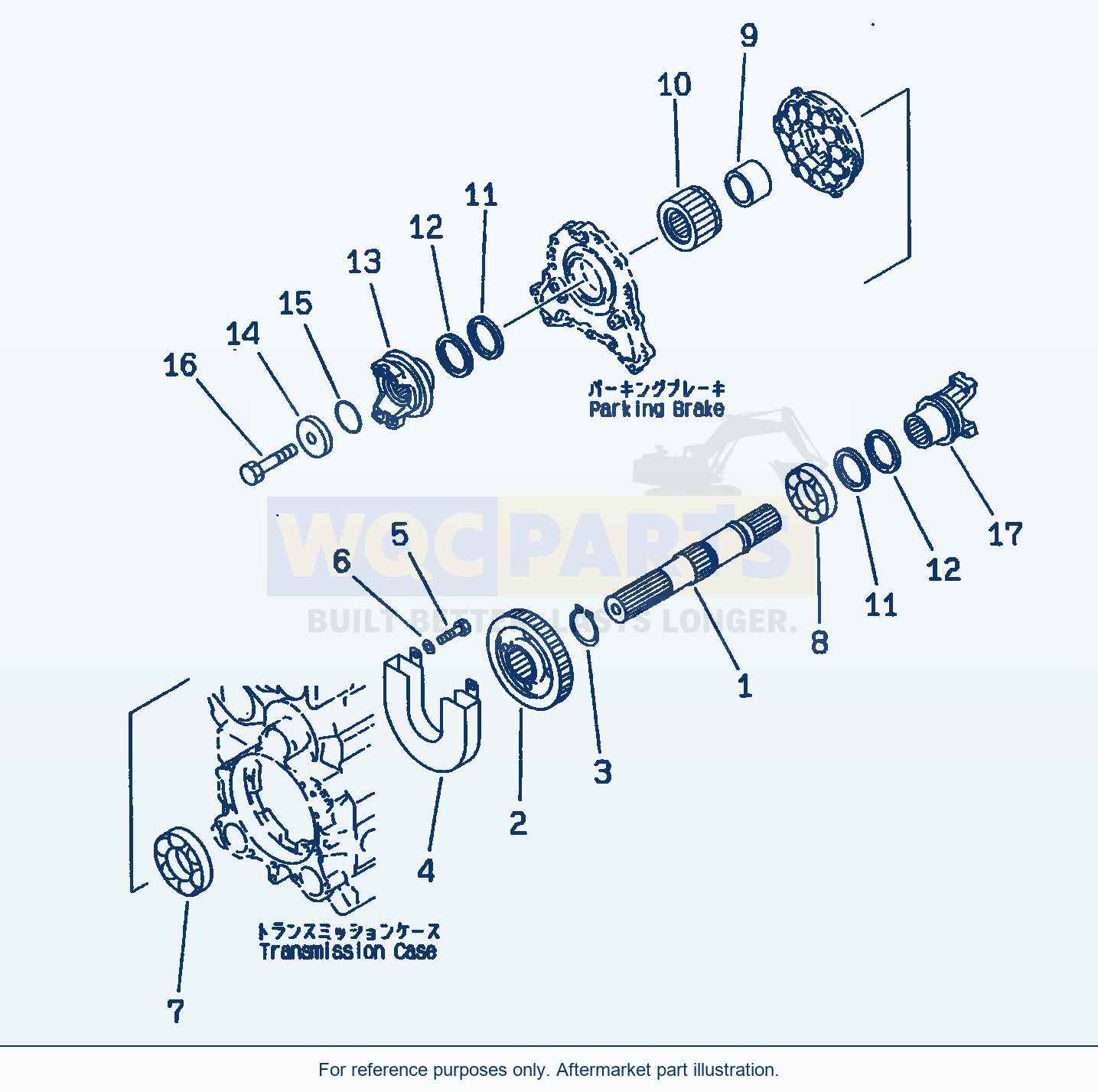 Komatsu WA320-3 Transmission (Output Shaft)(#50001-) parts diagram