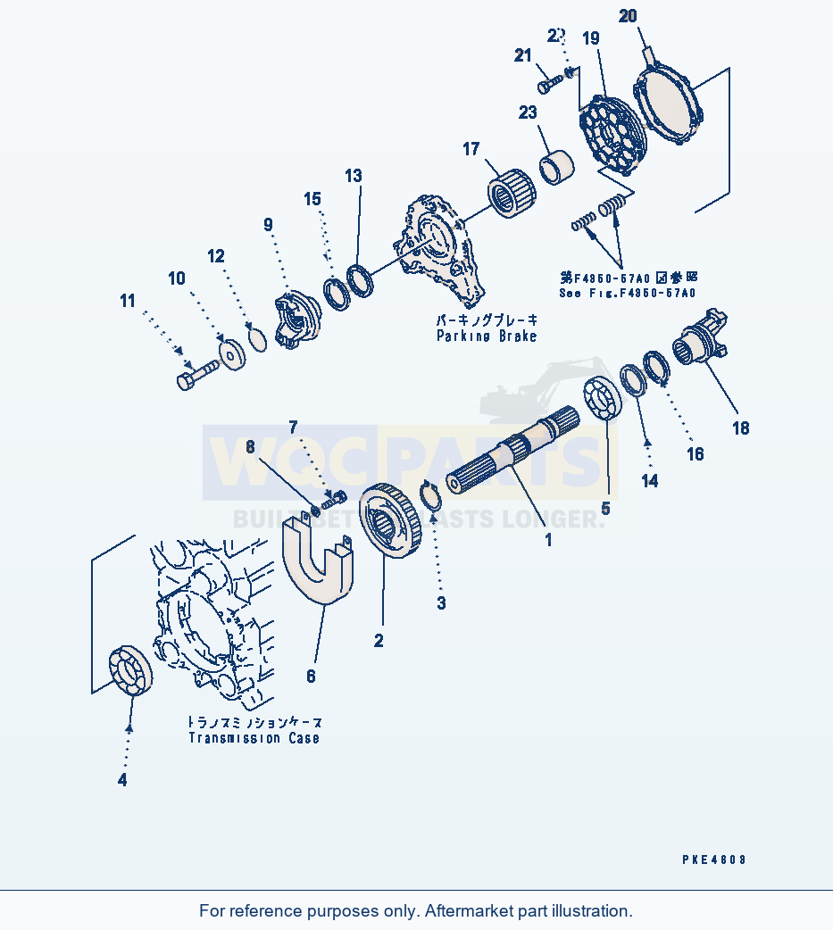 Komatsu WA320-3 Transmission (Output Shaft) Serial 53001-UP parts diagram
