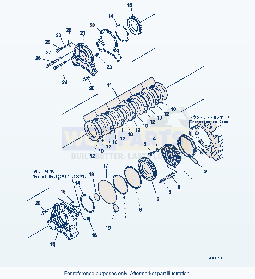 Komatsu WA320-3 Transmission (Parking Brake)(#50001-) parts diagram
