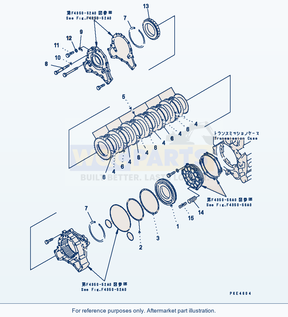 Komatsu WA320-3 Transmission (Parking Brake) Serial 53001-UP parts diagram