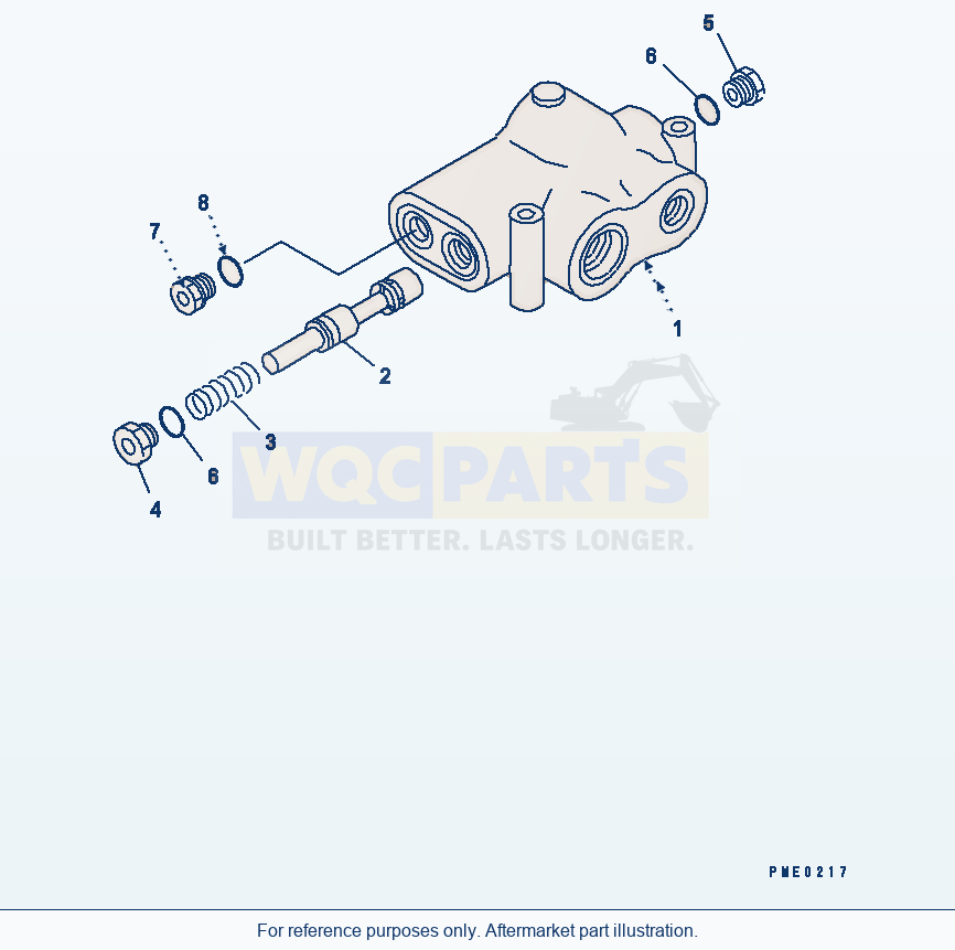 Komatsu WA320-3 Priority Valve (For Switch)(#50001-) parts diagram