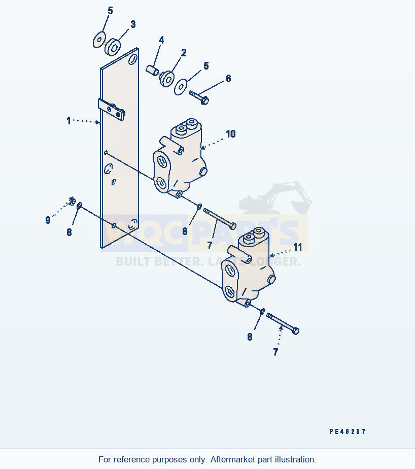 Komatsu WA320-3 Priority Valve Mounting Parts(#50001-) parts diagram