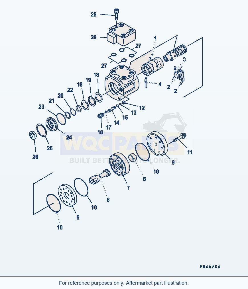 Komatsu WA320-3 Steering Valve(#50001-) parts diagram