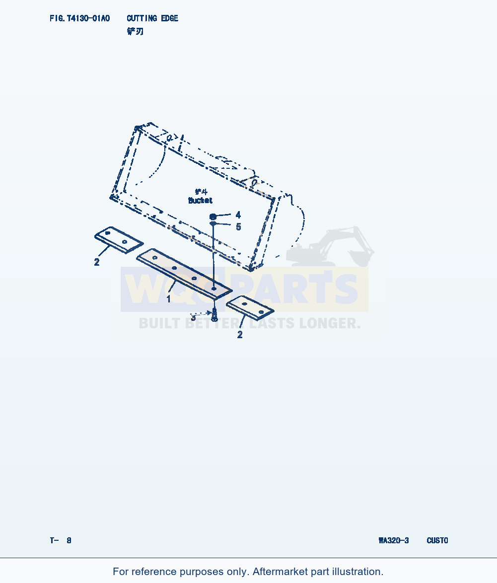 Komatsu WA320-3 Cutting Edge (|000257) parts diagram