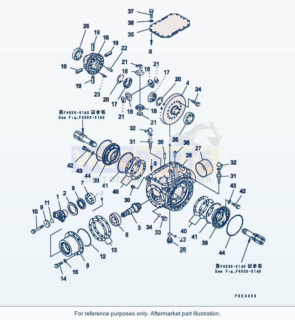 Komatsu WA320-3 Rear Axle (Differential)(#50001-54114) parts diagram