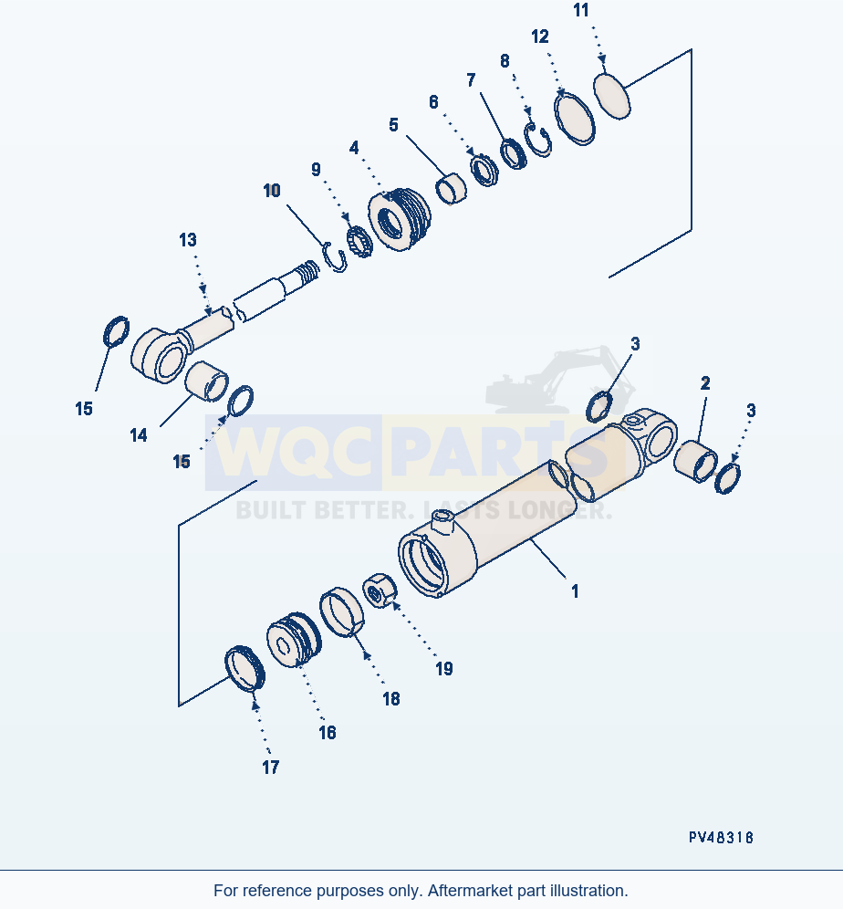 Komatsu WA320-3 Grapple Cylinder(#50001-) parts diagram