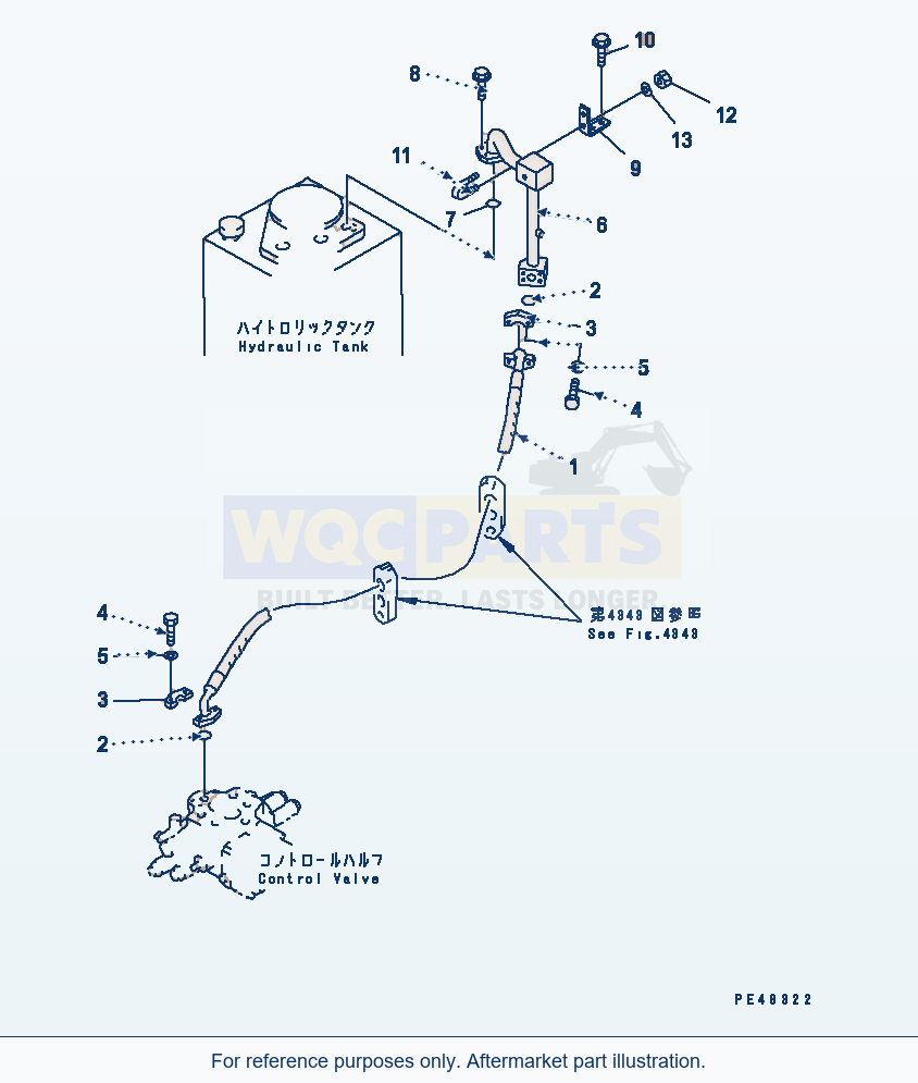 Komatsu WA320-3 Hydraulic Piping (Drain Line)(#50001-) parts diagram