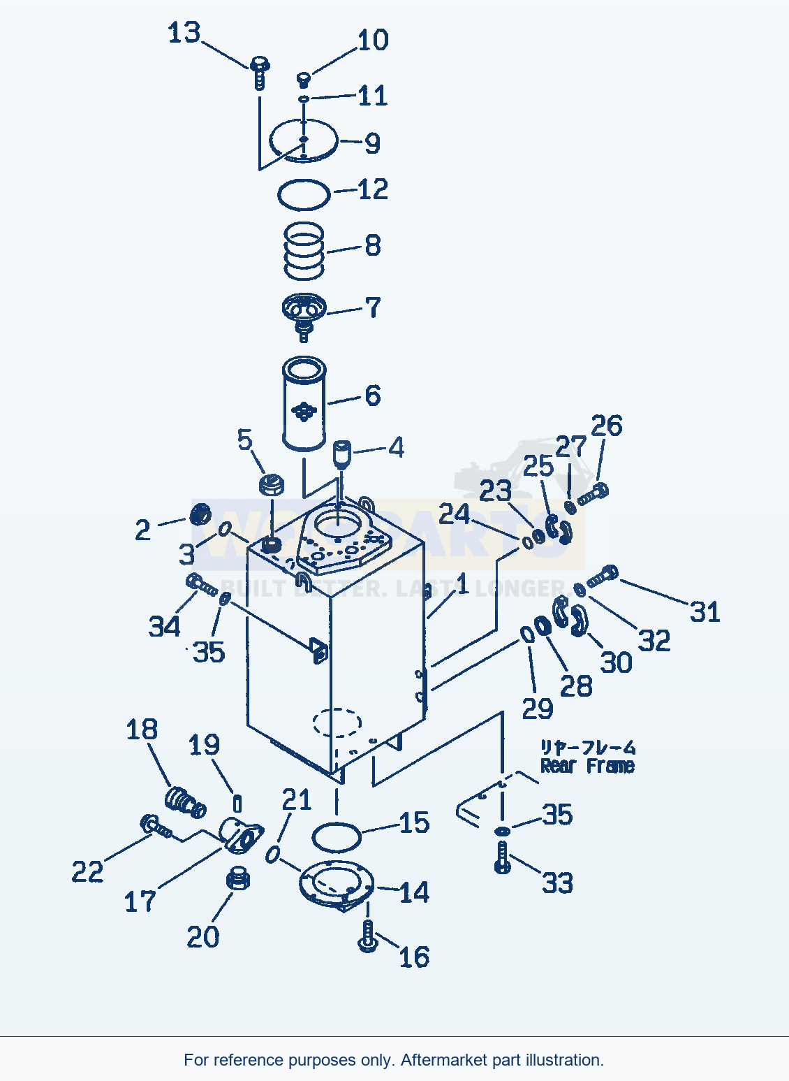 Komatsu WA320-3 Hydraulic Tank(#50001-) parts diagram