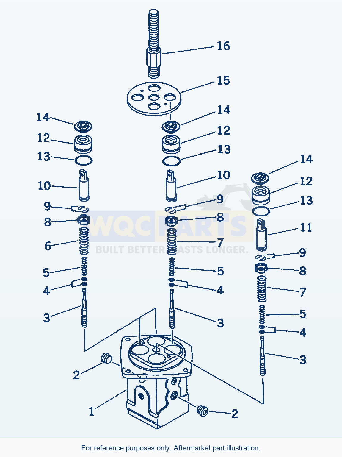 Komatsu WA320-3 P.P.C. Valve(#50001-) parts diagram