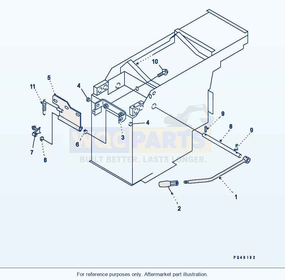 Komatsu WA320-3 Work Equipment Lock Lever(#50001-) parts diagram