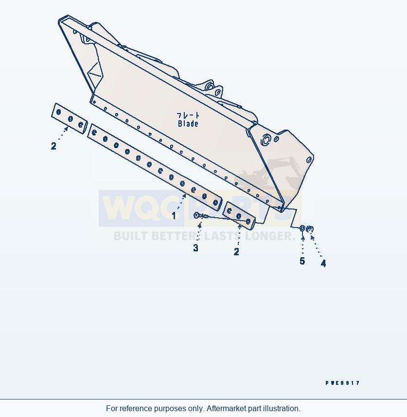 Komatsu WA320-3 Bolt On Cutting Edge (For Multi Purpose Bucket) parts diagram