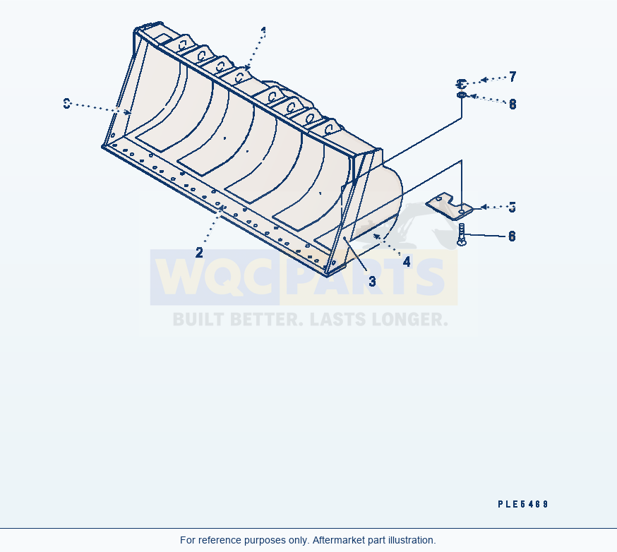 Komatsu WA320-3 Bucket, 2.0m³ (For Segment Edge) parts diagram
