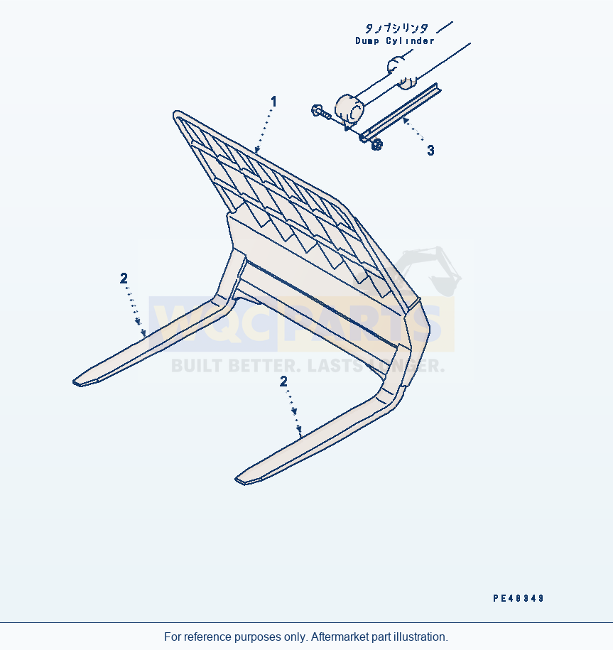 Komatsu WA320-3 Dumping Fork(#50001-) parts diagram