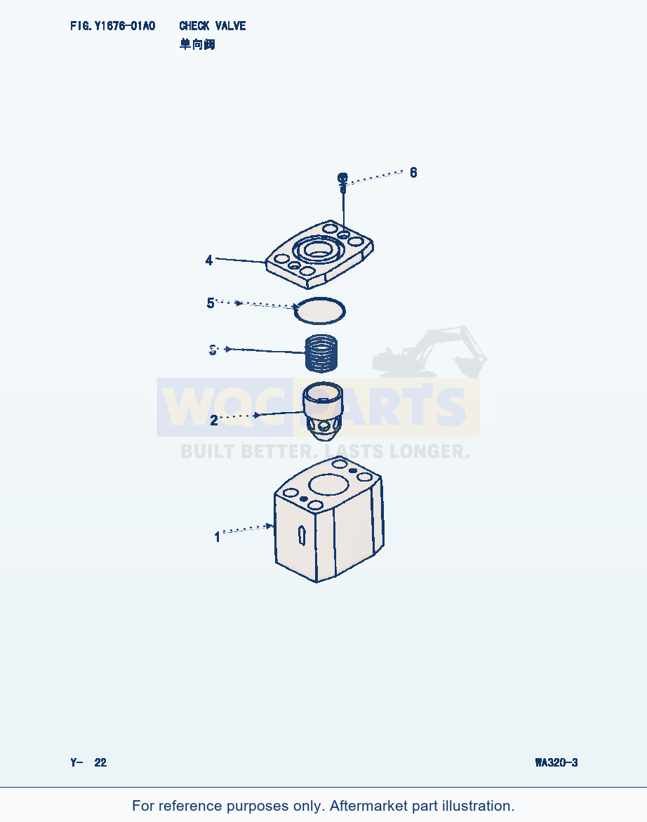 Komatsu WA320-3 Check Valve (|000277) parts diagram