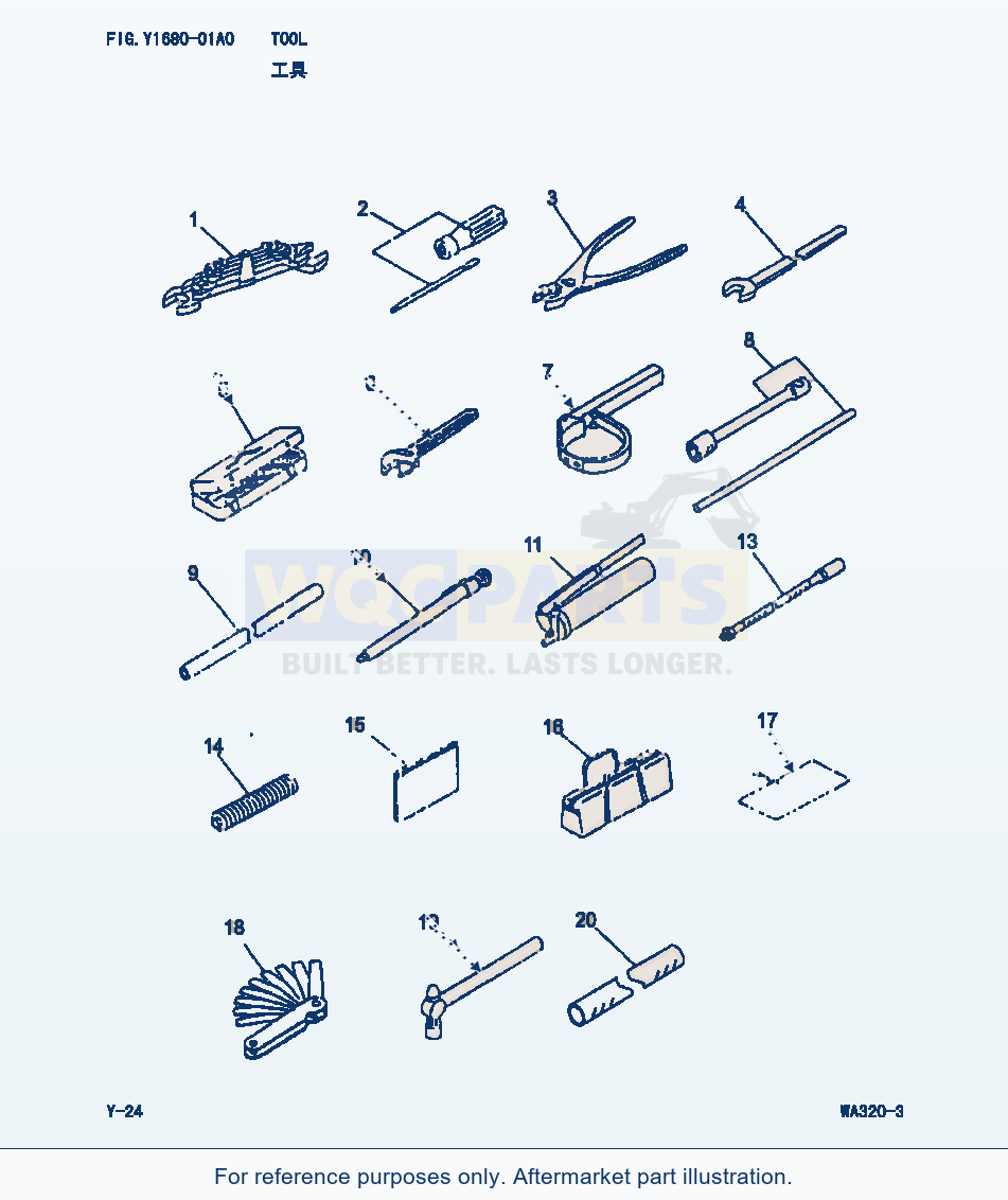 Komatsu WA320-3 Tool (|000278) parts diagram