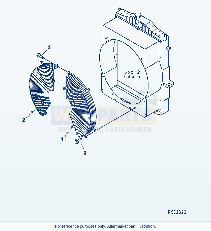 Komatsu WA320-3CS Fan Guard parts diagram