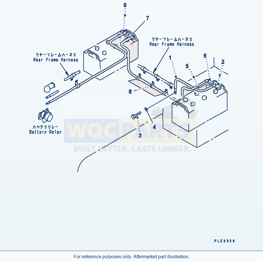 Komatsu WA320-3CS Battery (Battery Line) parts diagram