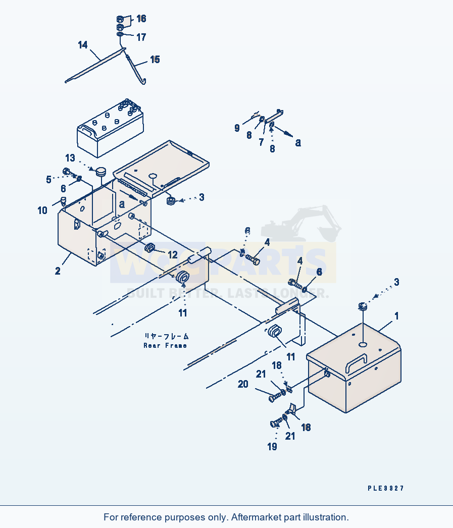 Komatsu WA320-3CS Battery Box (Box) parts diagram