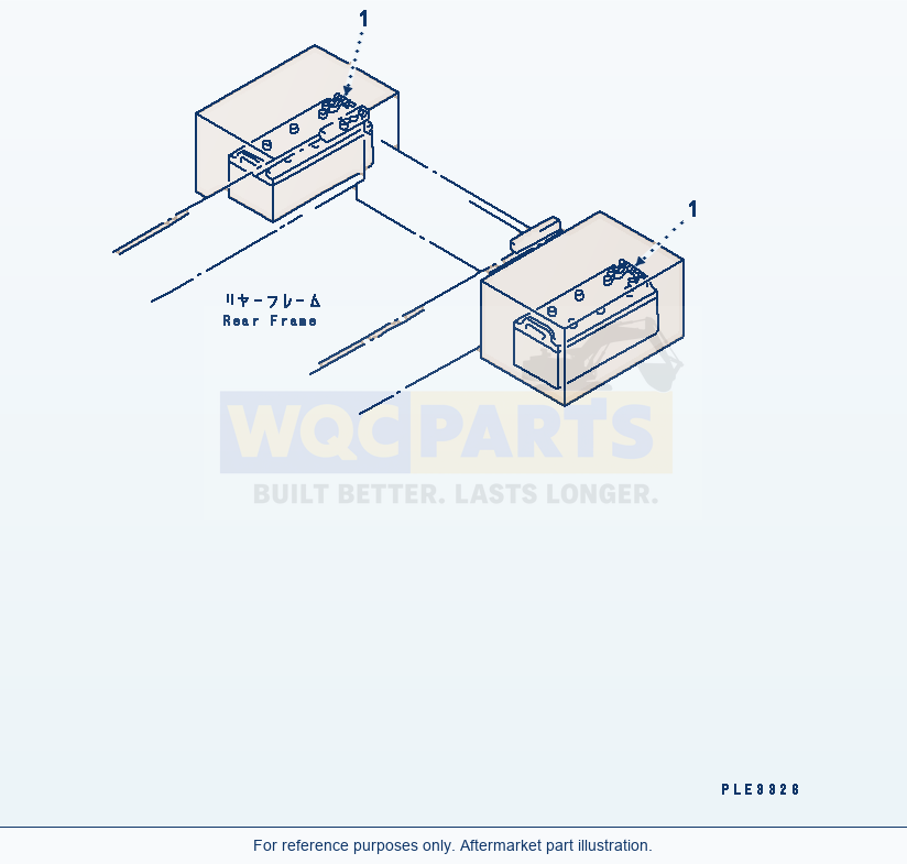 Komatsu WA320-3CS Battery parts diagram