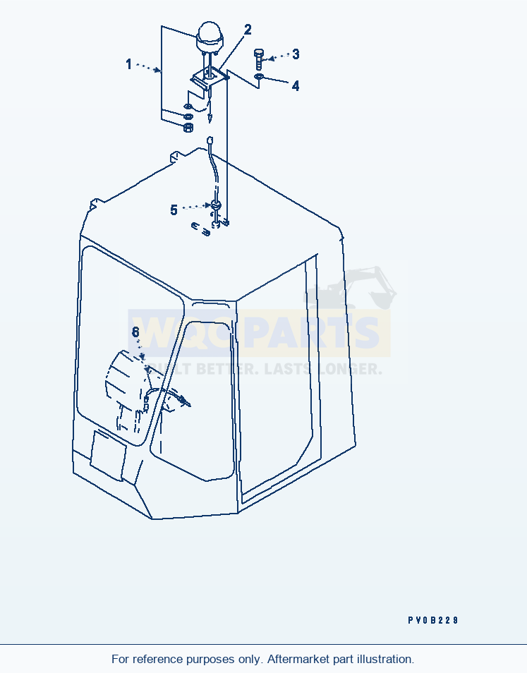 Komatsu WA320-3CS Beacon Lamp parts diagram