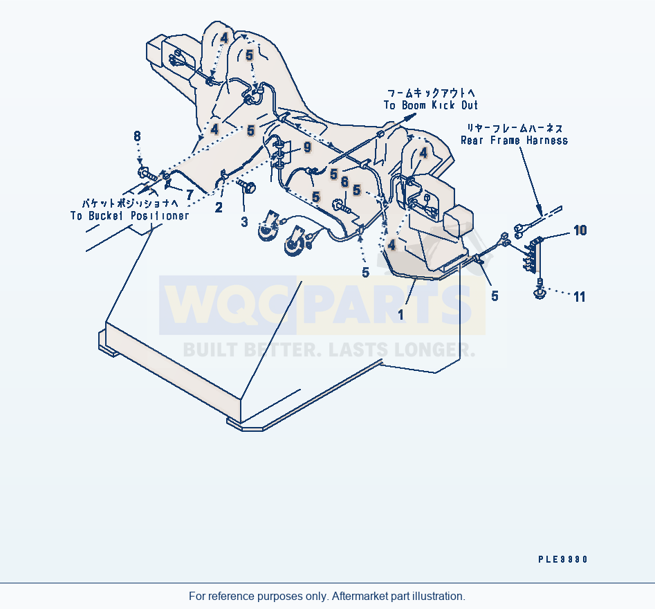 Komatsu WA320-3CS Front Harness parts diagram