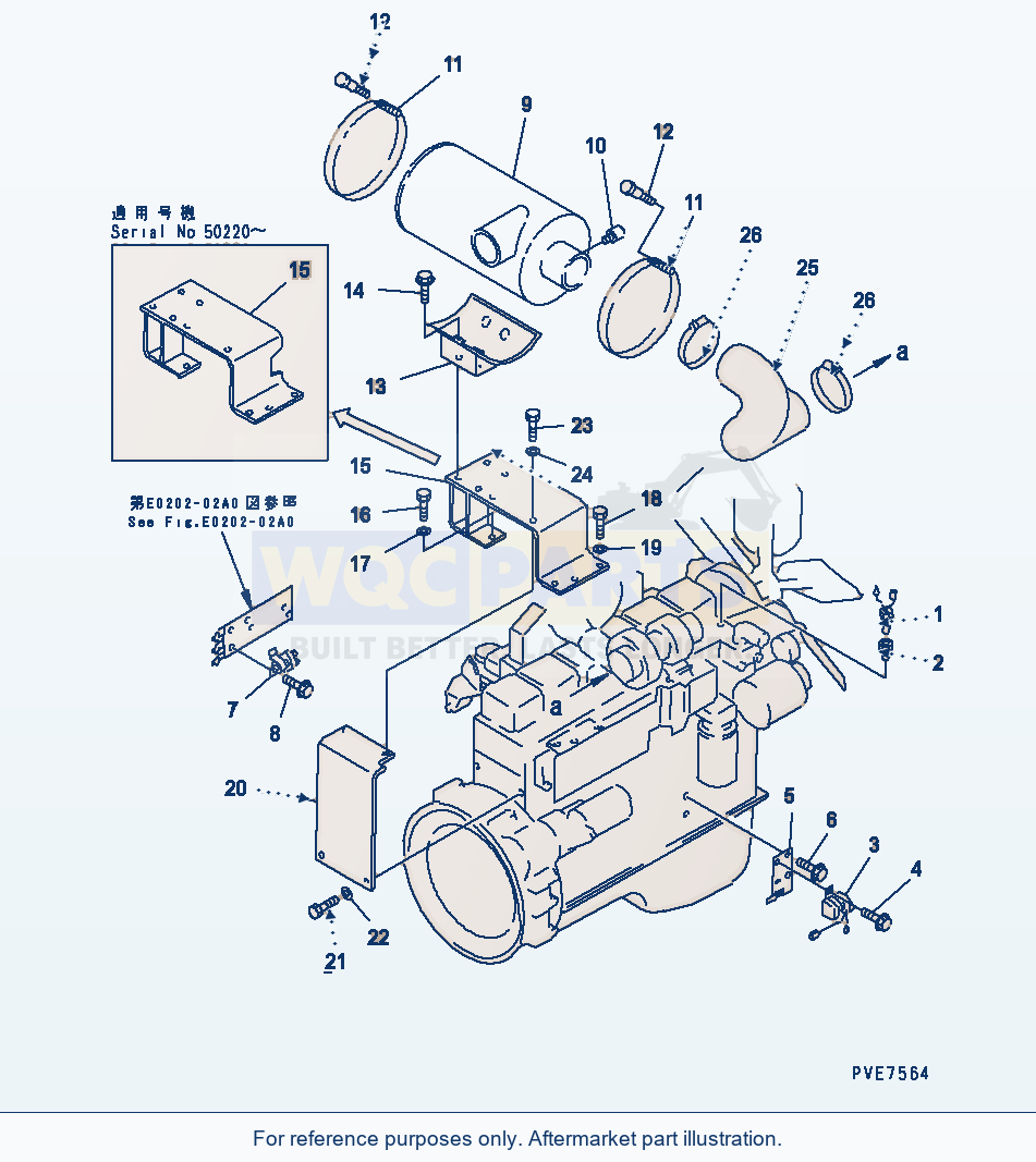 Komatsu WA320-3CS Engine (Air Cleaner And Engine Related Parts) parts diagram