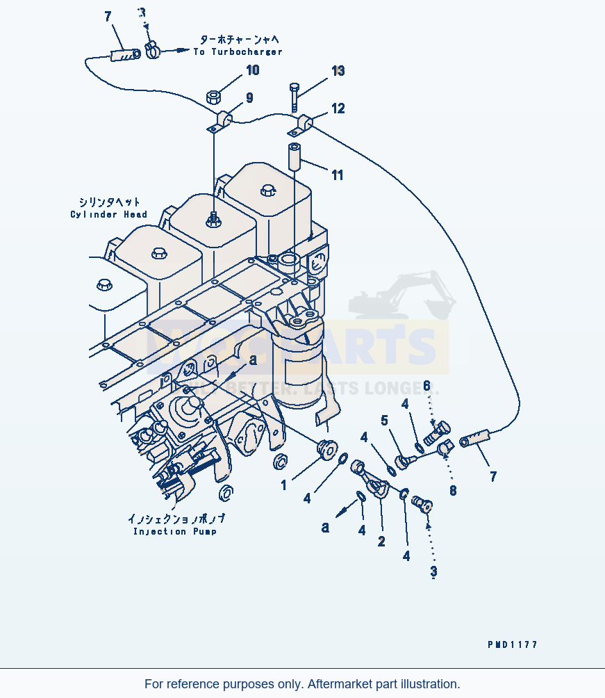Komatsu WA320-3CS Boost Tube(#26200467-) parts diagram