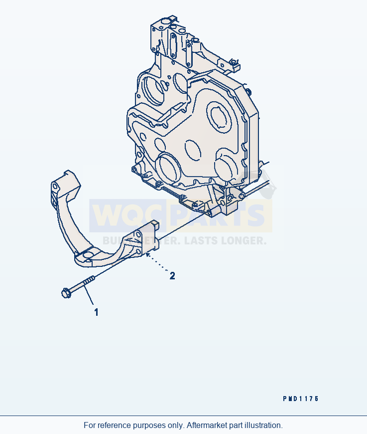 Komatsu WA320-3CS Engine Front Support(#26200467-) parts diagram